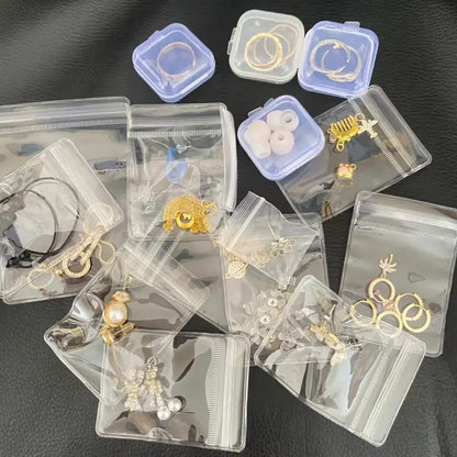 Anti-Oxidation Jewelry Storage Albums Desktop Drawer Organizer Boxestransparent Necklace Bracelet Ring Book Holder Jewelry Bag